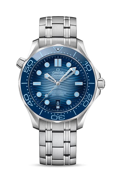 omega seamaster ladies blue|omega seamaster blue bezel.